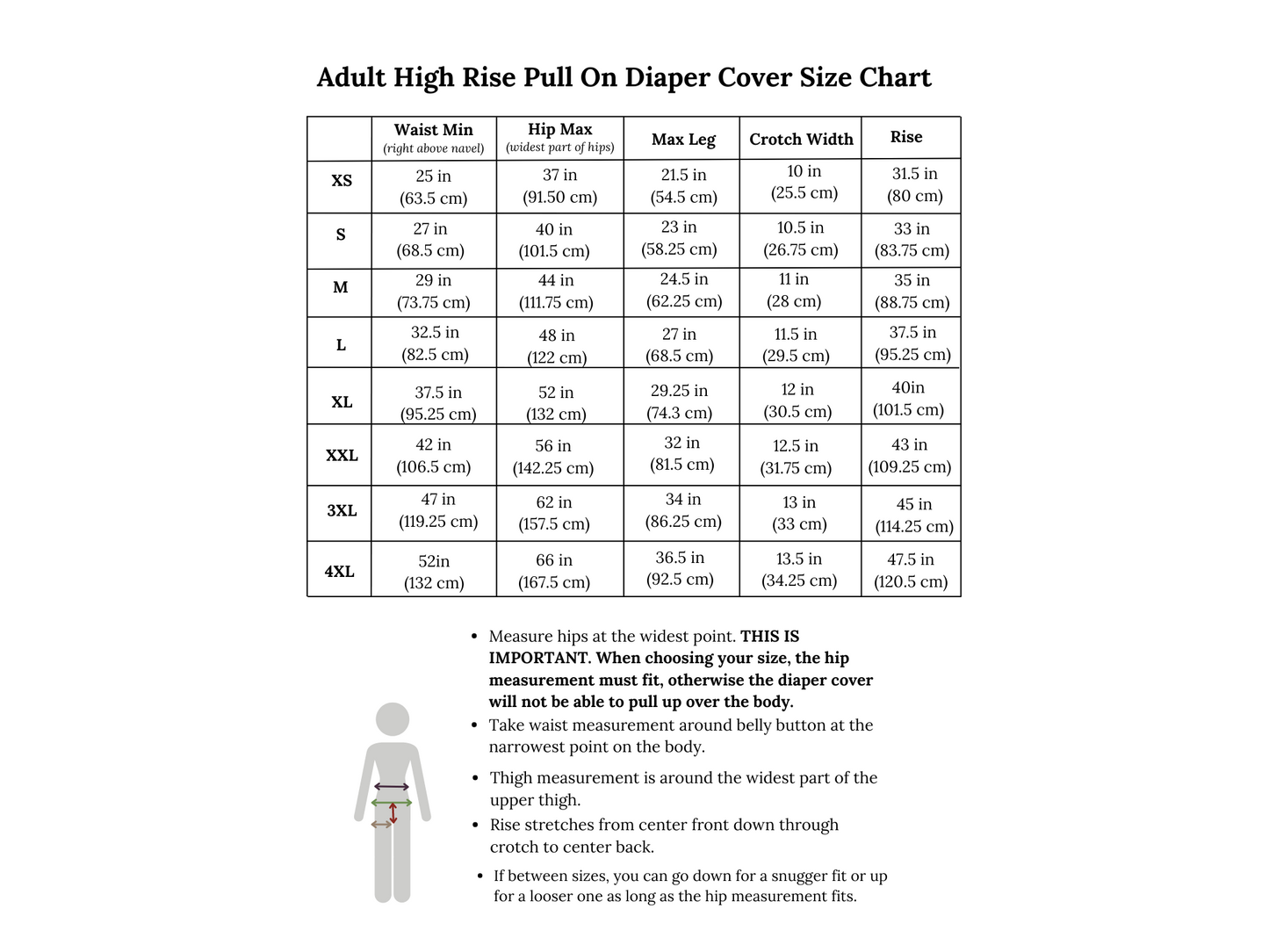 Adult High Rise Pull On Diaper Cover