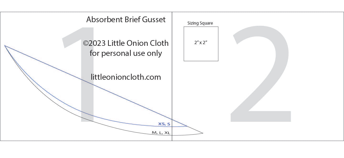 Swim Diaper Guide for Absorbent Brief Pattern