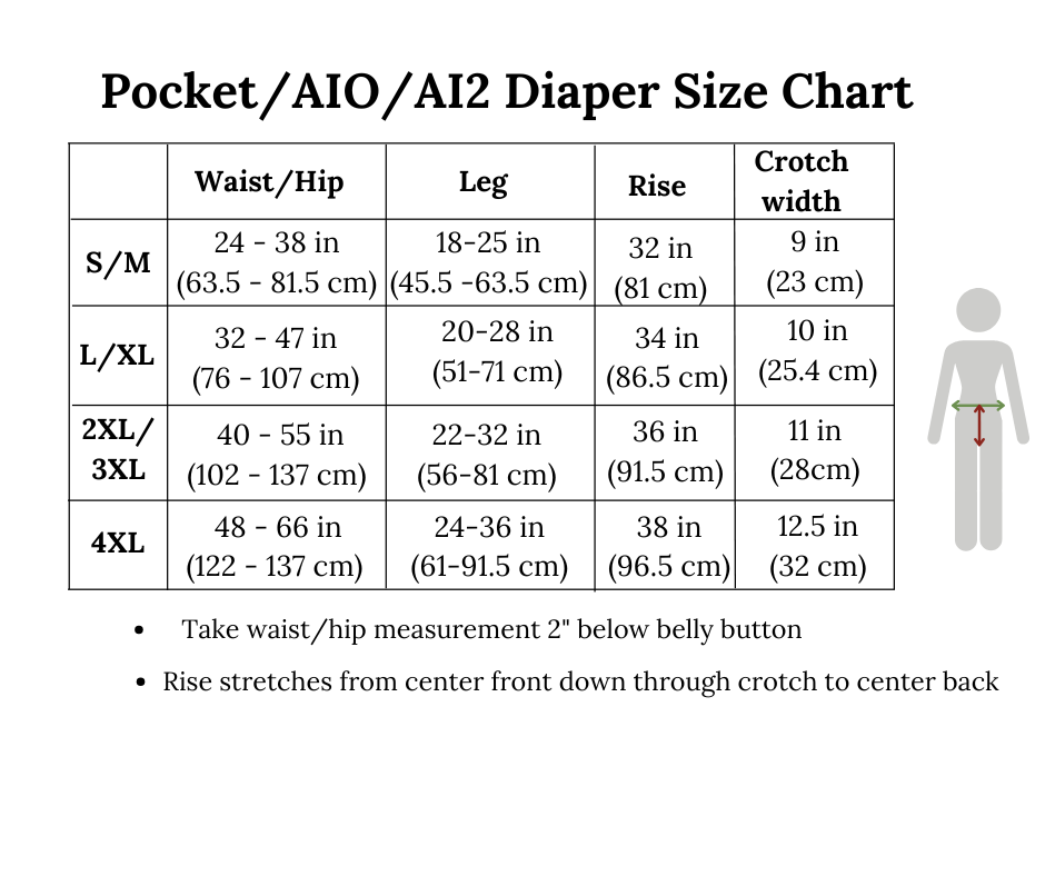 Adult Pocket, AIO, AI2 Sewing Pattern -Updated