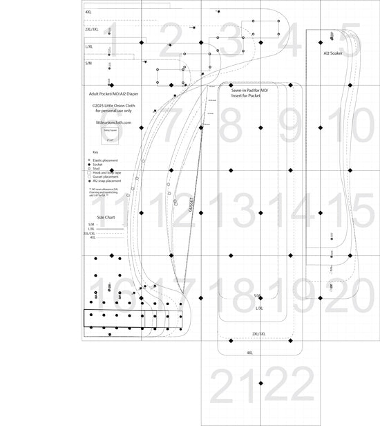 Adult Pocket, AIO, AI2 Sewing Pattern -Updated – littleonionpatterns