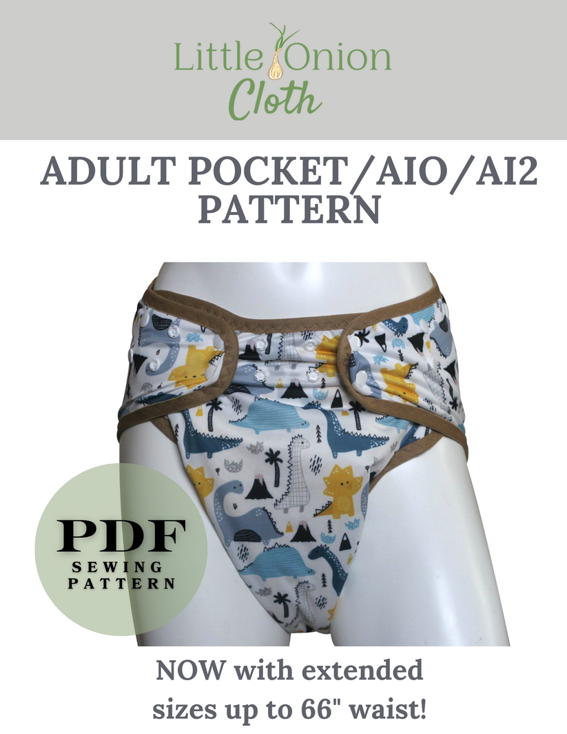 Adult Pocket, AIO, AI2 Sewing Pattern -Updated – littleonionpatterns