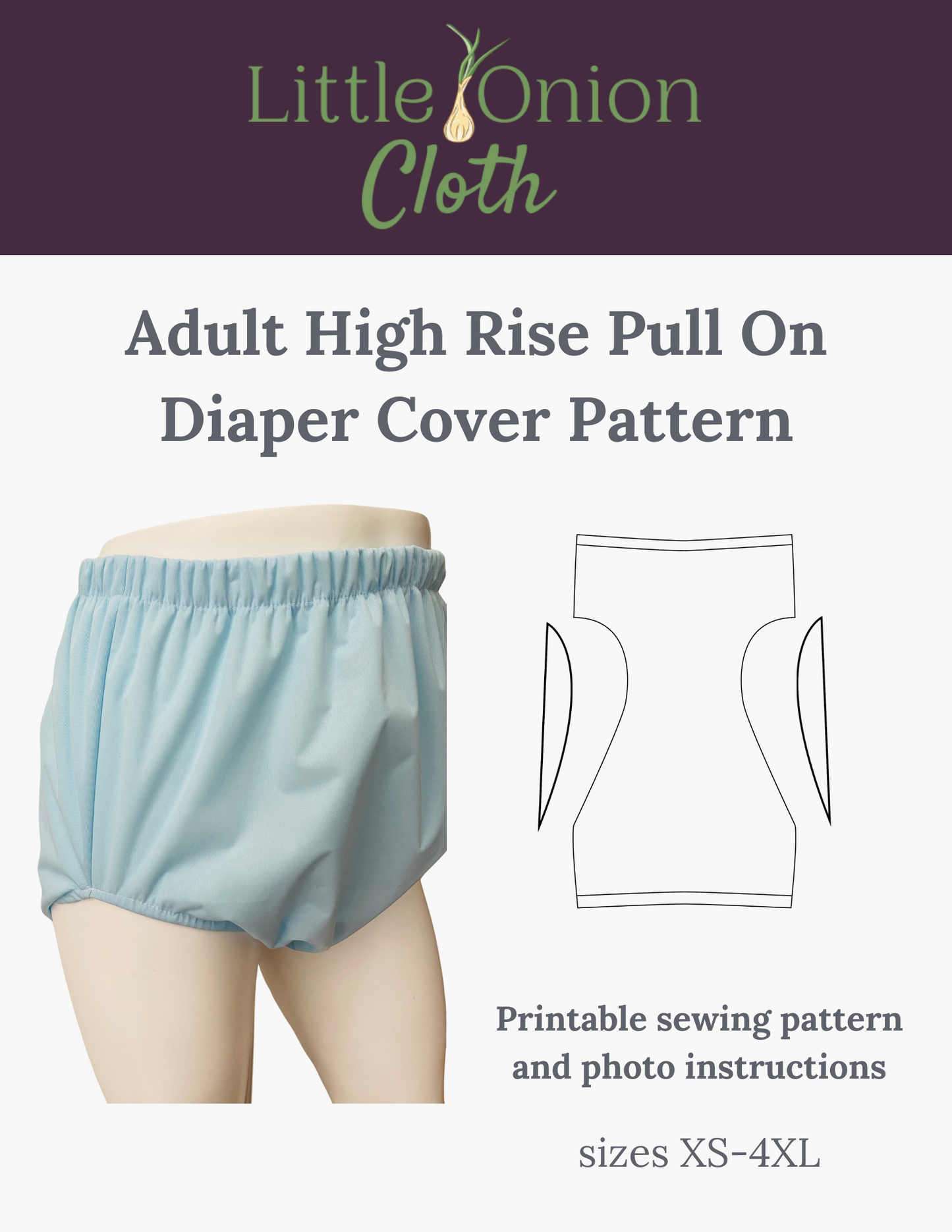 Adult High Rise Pull On Diaper Cover