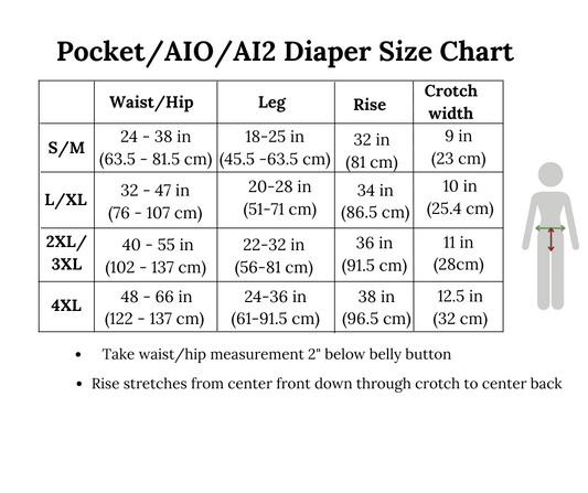 Adult Pocket, AIO, AI2 Sewing Pattern -Updated