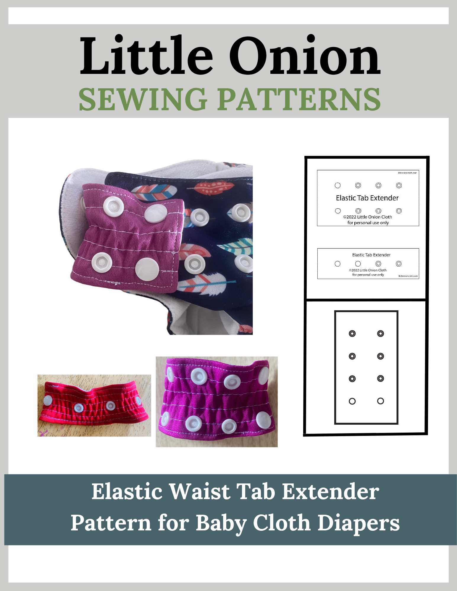 Elastic Waist Tab Extender Sewing Pattern – littleonionpatterns
