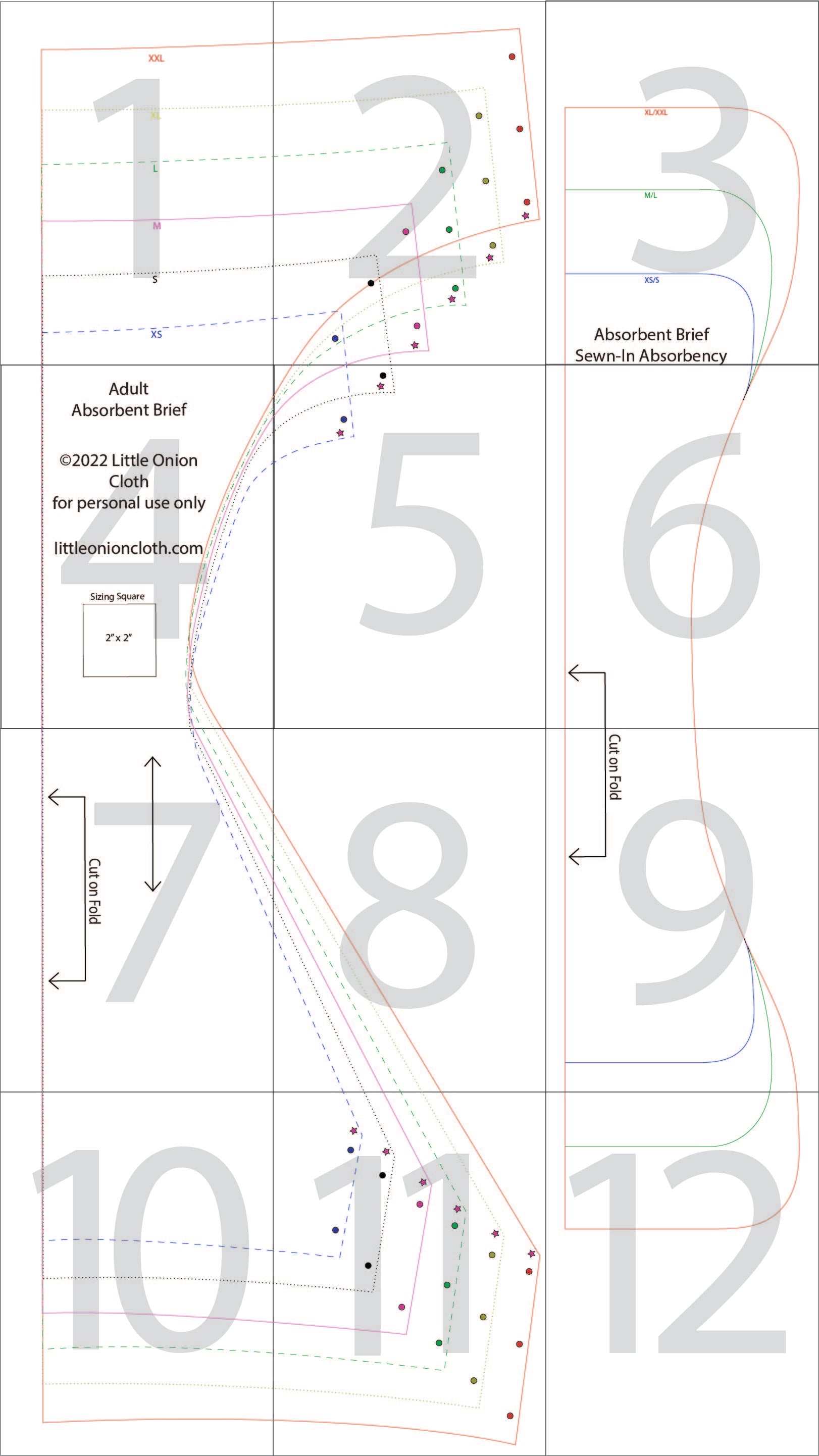 Adult Absorbent Brief PDF Sewing Pattern – littleonionpatterns