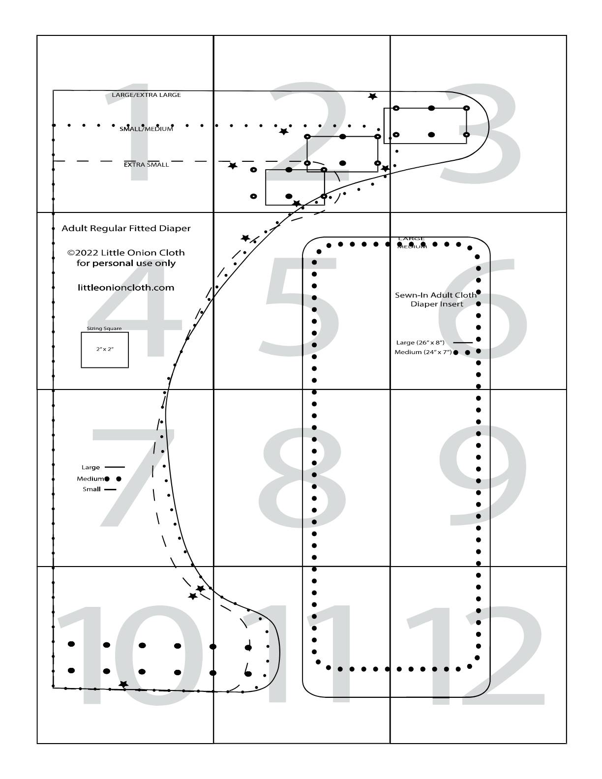 Fitted Adult Cloth Diaper Sewing Pattern – littleonionpatterns Fitted Adult Cloth Diaper Sewing Pattern – littleonionpatterns